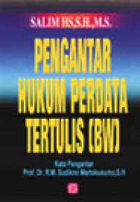 Image of Pengantar Hukum Perdata Tertulis (BW)