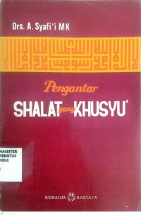 Image of Pengantar Shalat Yang Khusyu'