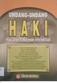 Image of Undang-Undang Haki : Hak Atas Kekayaan Intelektual